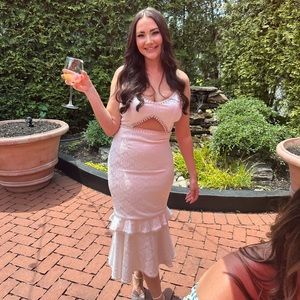 V Chapman Luna dress in floral brocade